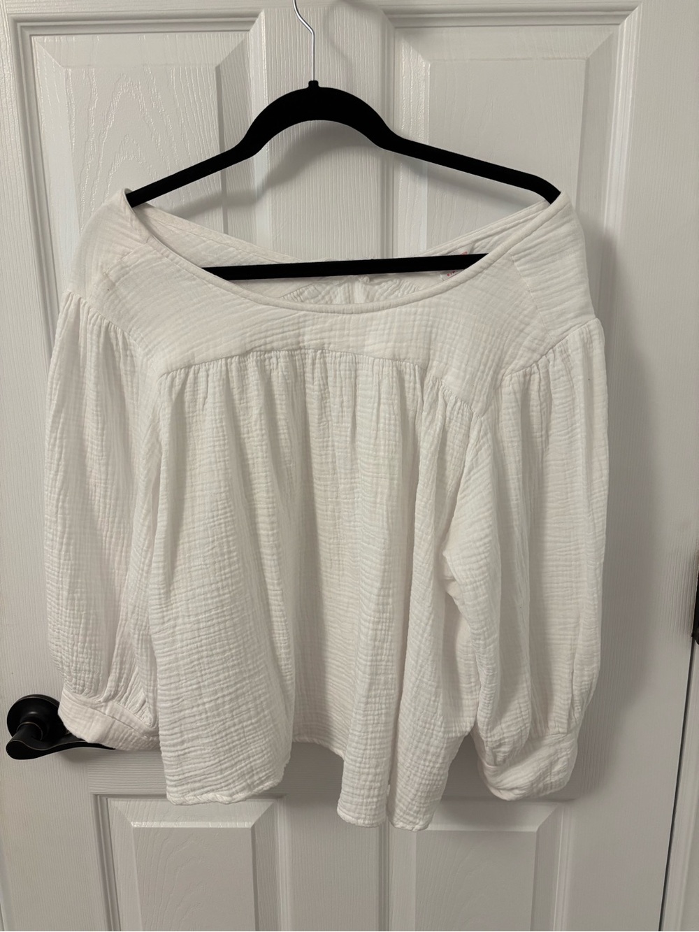 Joe Fresh White Off-Shoulder Peasant Blouse